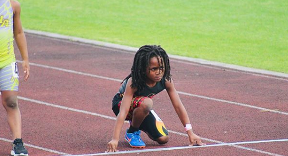 Usain Bolt un varisi minik atlet: 100 metreyi 13 saniyede koştu