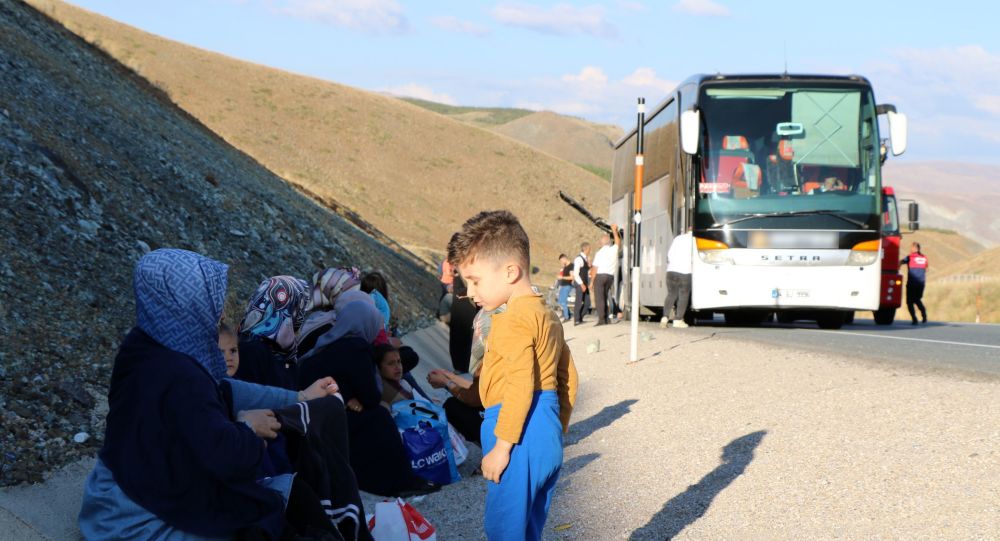 Erzincan’da yolcu otobüsünde yangın