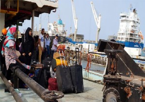 Yemen de bir gemi