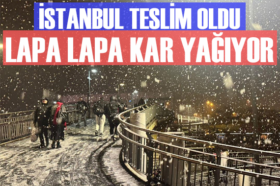 İstanbul da kar şiddetini artırdı: Kuzey Marmara Otoyolu beyaza büründü