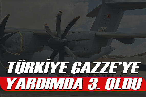 Türkiye Gazze ye en çok yardım ulaştıran üçüncü ülke oldu