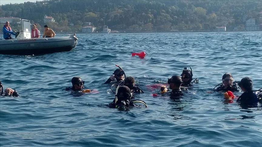 Ortaköy de su altı temizliği