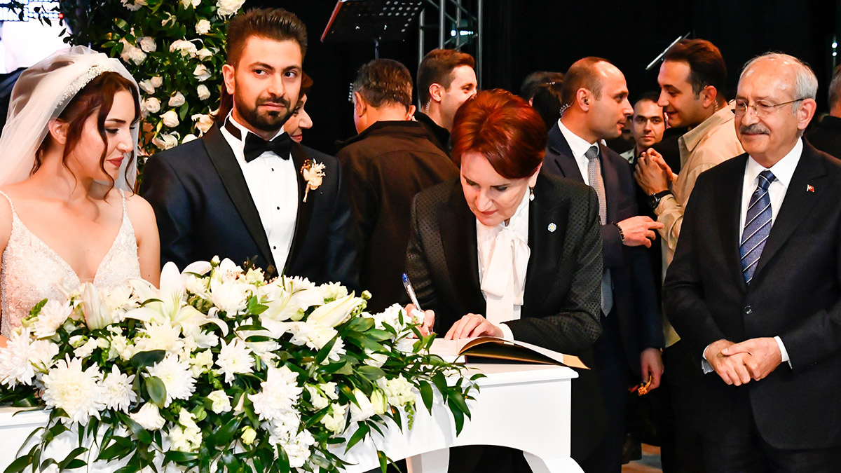 Kılıçdaroğlu ile Akşener, nikah şahidi oldular