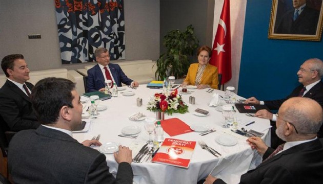 Altılı Masa'nın dokuzuncu toplantısı, Demokrat Parti ev sahipliğinde başladı