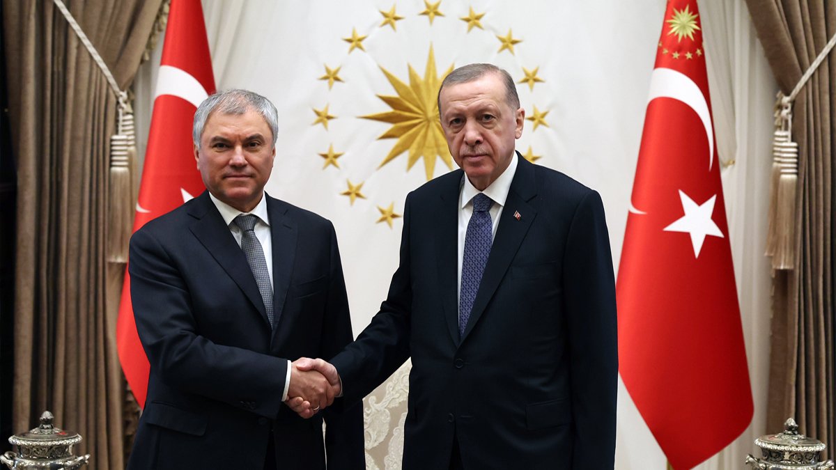 Cumhurbaşkanı Erdoğan, Volodin’i kabul etti