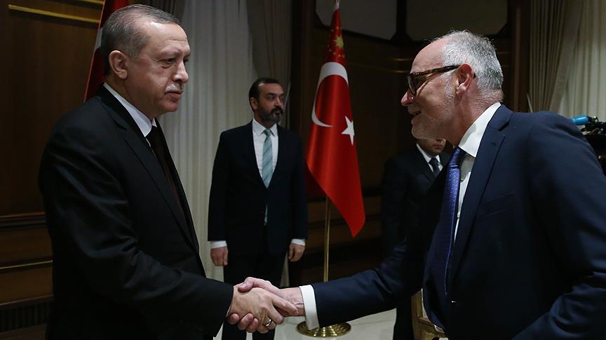 Erdoğan Blunt ve heyetini kabul etti
