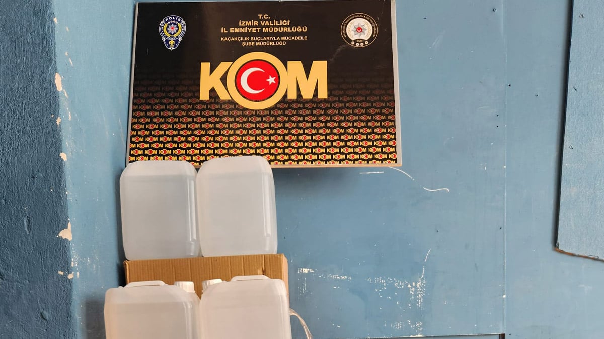 İzmir de sahte alkol operasyonu