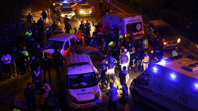 Ankara da korkunç kaza: 5 i polis, 7 yaralı