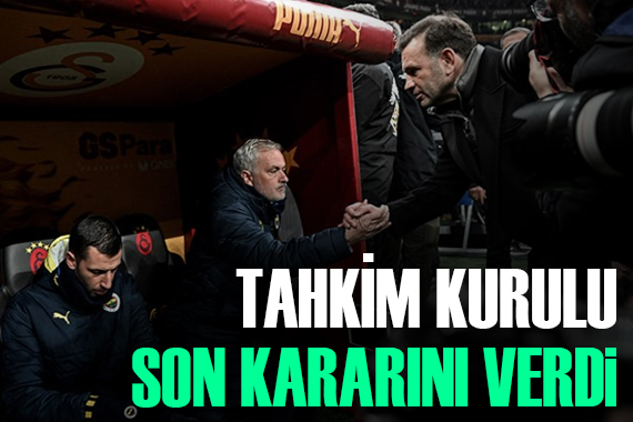 Tahkim Kurulu ndan Jose Mourinho ve Okan Buruk la ilgili karar çıktı
