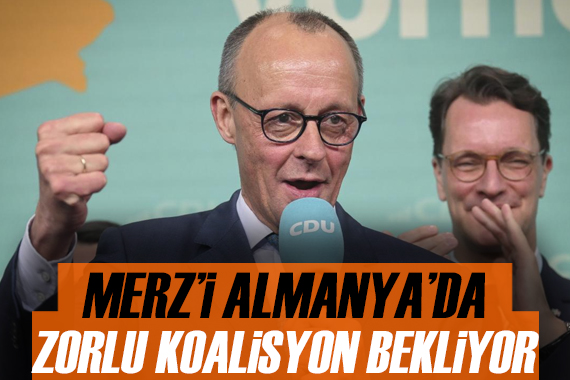 Almanya da seçimi kazanan Merz i zorlu koalisyon pazarlıkları bekliyor