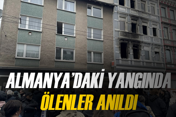 Almanya da kundaklama sonucu çıkan yangında ölenler anıldı