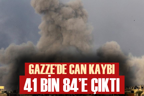 İsrail in saldırılarını sürdürdüğü Gazze de can kaybı 41 bin 84 e çıktı