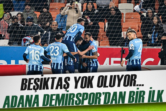Beşiktaş, Süper Lig de galibiyeti olmayan Adana Demirspor a yenildi