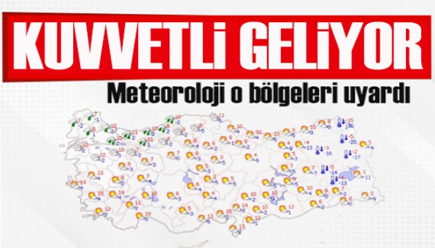 Meteoroloji den kuvvetli sağanak ve kar yağışı uyarısı