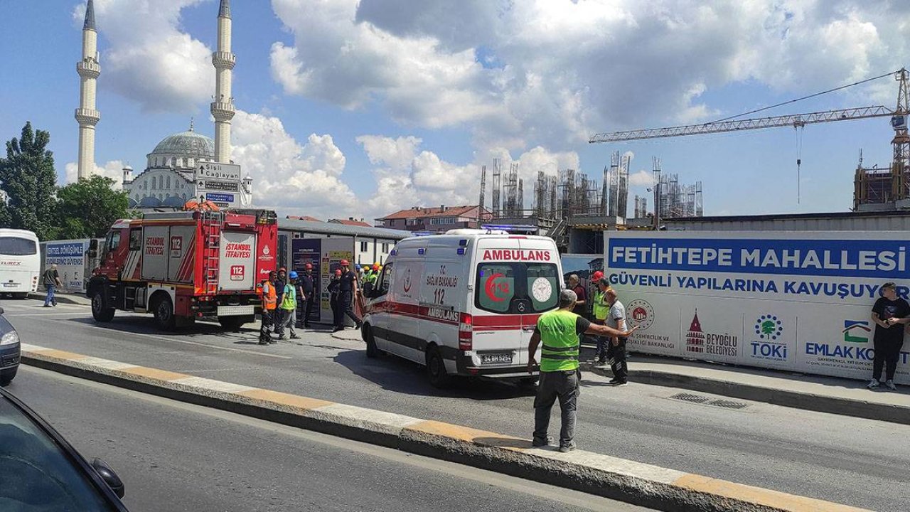İstanbul da vinç kazası: 1 işçi ağır yaralandı