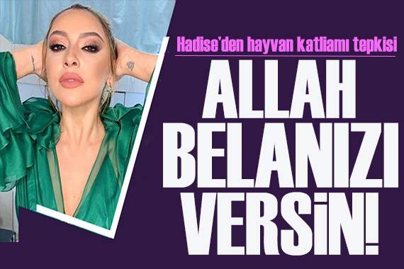 Hadise den hayvan katliamı tepkisi: Allah belanızı versin