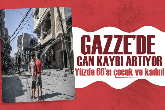 Gazze de can kaybı 2 bin 215 e yükseldi