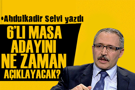 Selvi: 6 lı Masa cumhurbaşkanı adayını ne zaman açıklayacak?