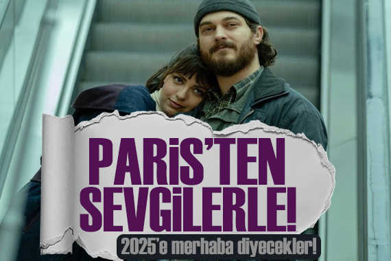 Çağatay Ulusoy ve Aslıhan Malbora çiftinden Paris ten sevgilerle!