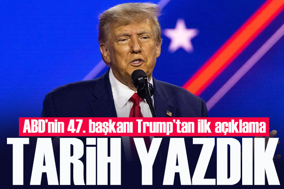 ABD nin 47. Başkanı Trump tan ilk açıklama: Muhteşem bir zafer elde ettik
