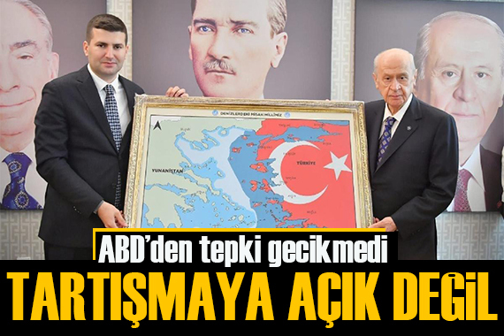 Bahçeli’nin haritalı fotoğrafına ABD den tepki!