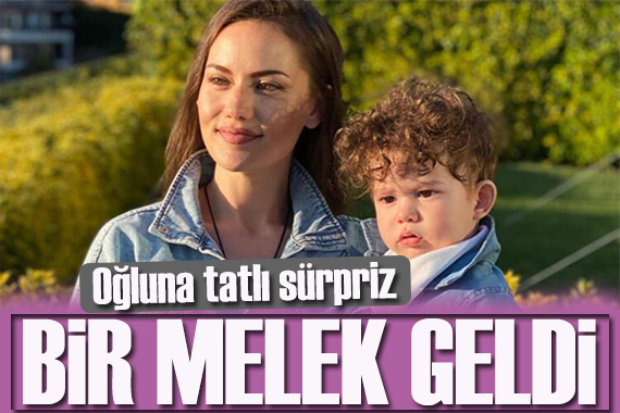 Fahriye Evcen den oğluna tatlı sürpriz!