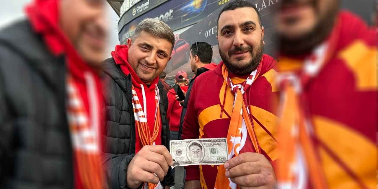 Galatasaray taraftarından Kerem Aktürkoğlu na gönderme