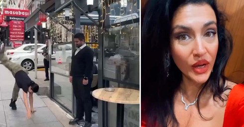 Tuğba Ekinci para için sokakta takla attı