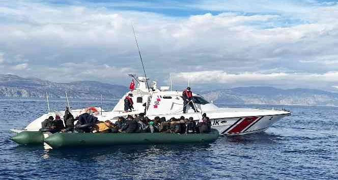 Muğla da açıklarında 52 düzensiz göçmen kurtarıldı