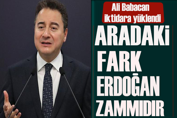 Ali Babacan iktidara yüklendi: Aradaki fark Erdoğan zammıdır!