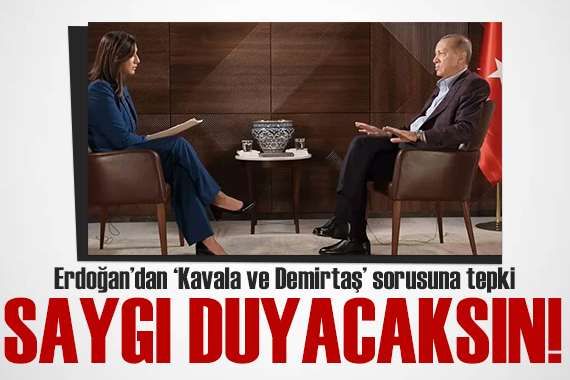Erdoğan dan  Kavala ve Demirtaş  sorusuna tepki: Yargının verdiği karara saygı duyacaksın!