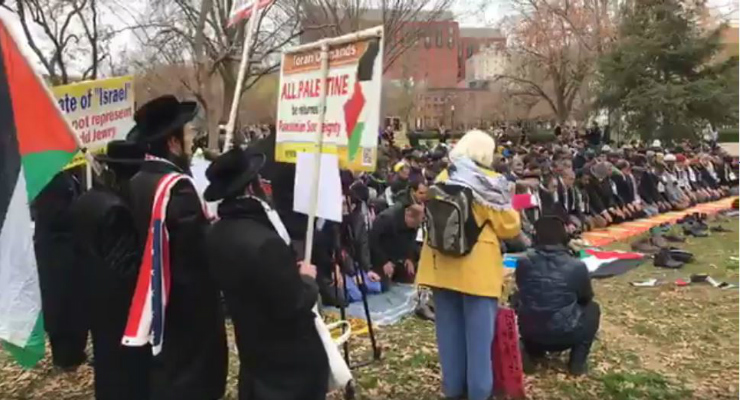 Beyaz Saray önünde Kudüs protestosu