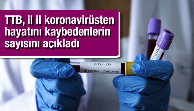 TTB, il il koronavirüsten hayatını kaybedenlerin sayısını açıkladı