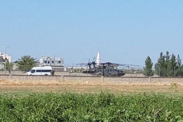 ABD ye ait iki helikopter Akçakale de
