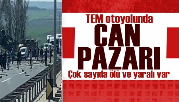 TEM'de hafriyat kamyonu dehşeti: 6 ölü