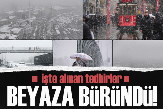 Kar yağışının ardından İstanbul beyaza büründü