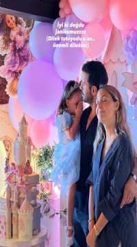 Barış Arduç ve Gupse Özay'ın kızları 4 yaşına girdi