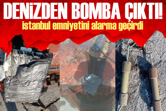İstanbul emniyetini alarma geçirdi! Denizden  bomba  çıktı