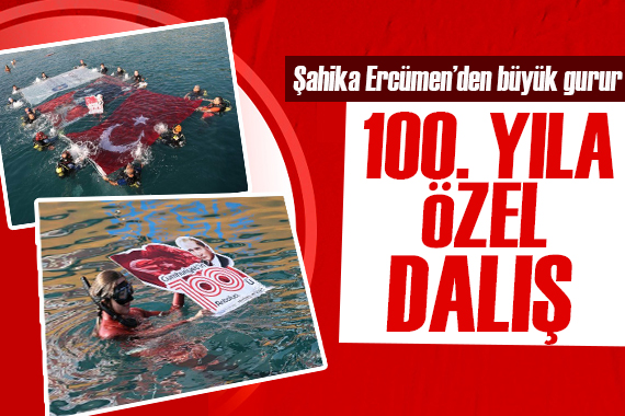Şahika Ercümen, Cumhuriyet için Türk bayrağını denizde dalgalandırdı