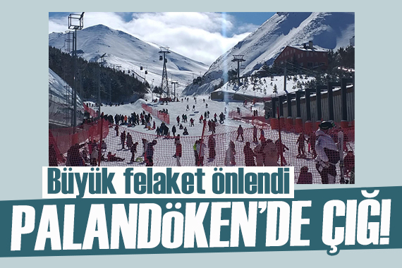 Palandöken de kayakçılara kapalı olan alana çığ düştü