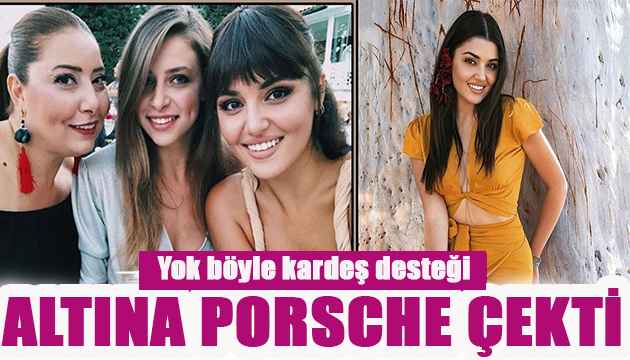 Gamze Erçel altına Porsche çekti! Yok böyle destek...