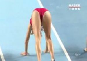 Koşucu ısındı, seyredenler yandı!