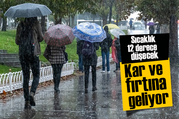 Meteoroloji den bazı bölgeler için sağanak yağmur ve kar yağışı uyarısı