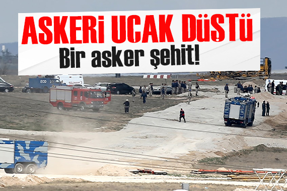 Konya da eğitim uçağı düştü! Bir asker şehit