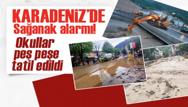 Karadeniz'de sağanak alarmı: Okullar tatil edildi!