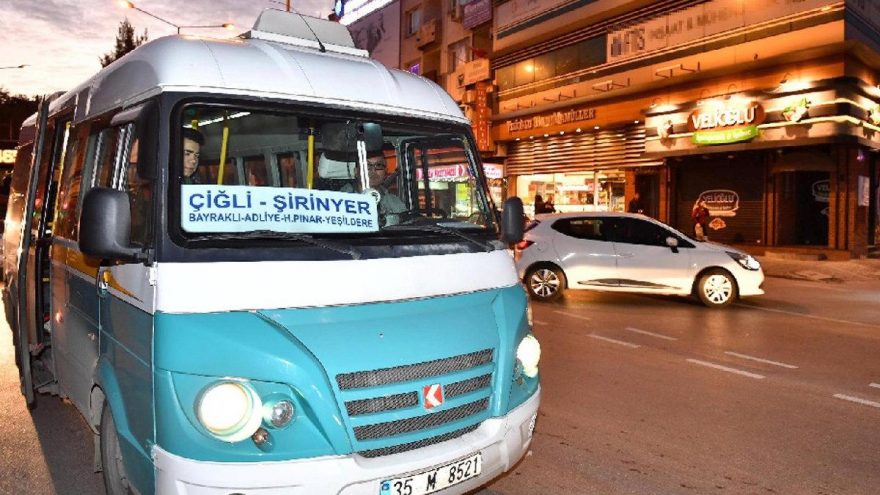 İzmir’de minibüs şoförleri kontak kapattı