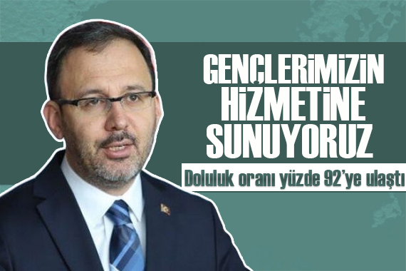 Bakan Kasapoğlu duyurdu: Gençlerimizin hizmetine sunuyoruz