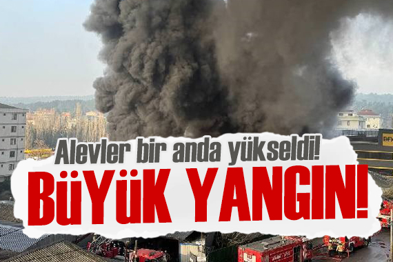 İstanbul da büyük fabrika yangını