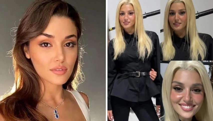 Hande Erçel’in sarı peruklu hali gündem oldu