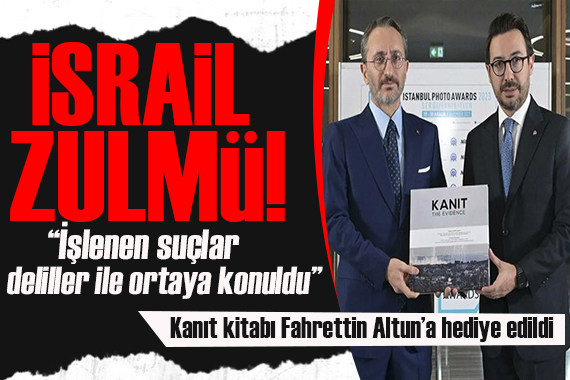 AA ,Gazze katliamını delillerle ortaya koydu! Kanıt kitabı Fahrettin Altun a hediye edildi